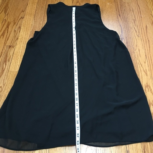 BCBG MAXAZRIA Ashley Ruffle Front V-neck sleeveless Chiffon Pull On Mini Dress - Picture 15 of 16